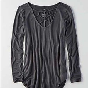 AE soft & sexy cage front shirt